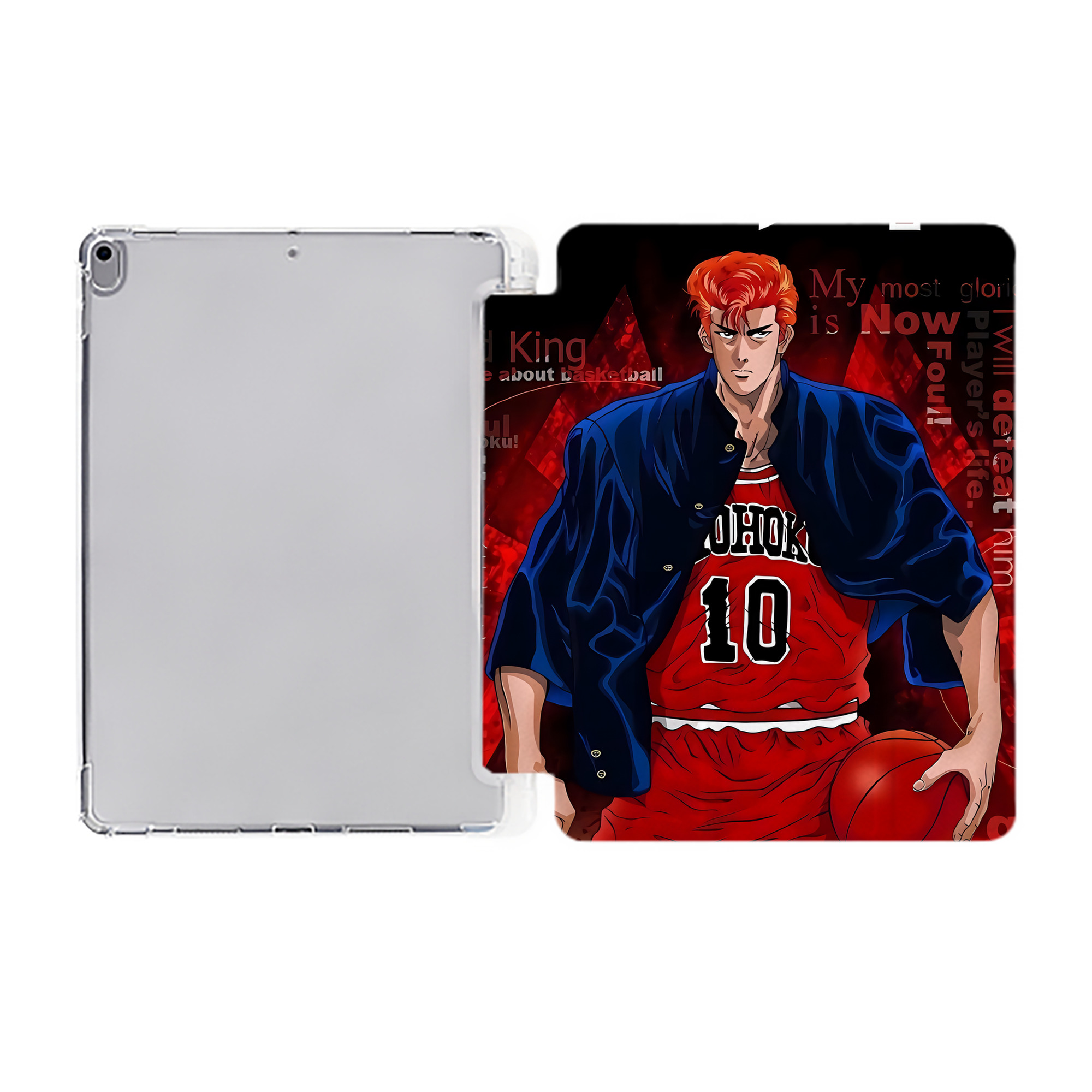 （画像用） SLAM DUNK／スラムダンク IPad ケース ペン収納付き 三つ折りスタンド PUレザー×シリコン 対応機種9.5/10.5/10.9インチ
